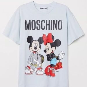 NEW MOSCHINO H&M T SHIRT MICKEY MINNIE MEN SIZE:S